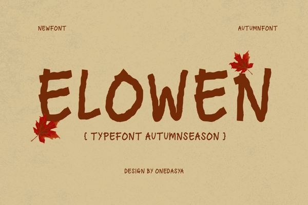 Elowen – Autumn Hand-Drawn Display Font