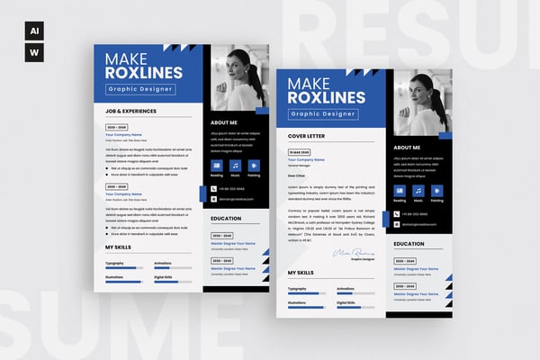 Elegant Stylish CV Resume Design