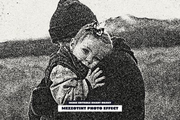 Mezzotint Photo Effect