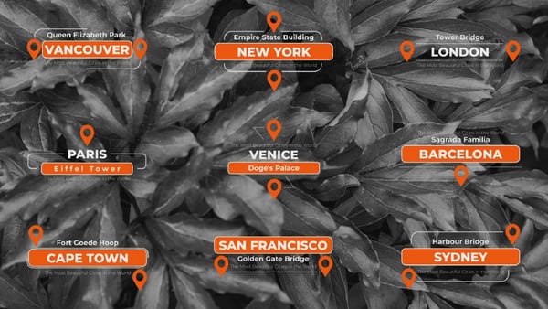 Titles Locations Cities of the World for Davinci Resolve.
