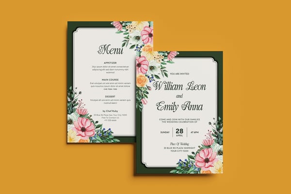 Balootic Wedding Invitation Template