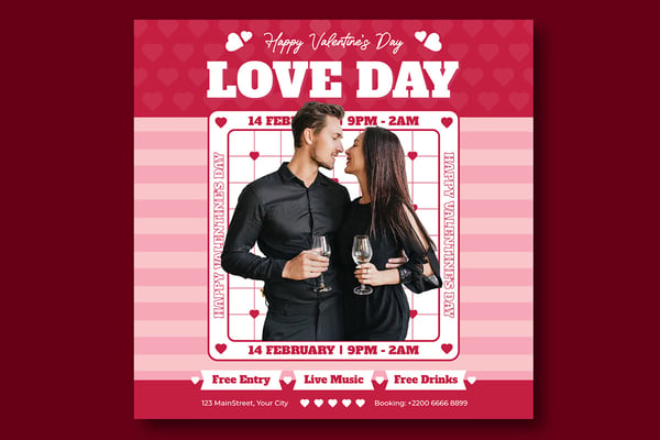 Valentines Party Socials Media