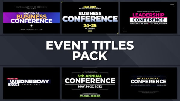 Event Titles Pack