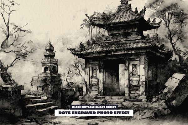 Dots Engraved Photo Effect