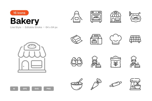 Bakery Icon Set