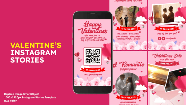 Valentine's Day Instagram Stories MOGRT