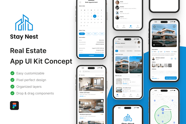 Stay Nest - Real Estate  App UI Kit