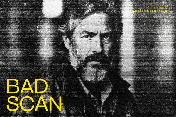 Bad Scan Photo Effect