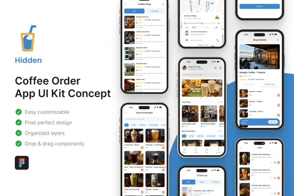 Hidden - Coffee Order App UI Kit