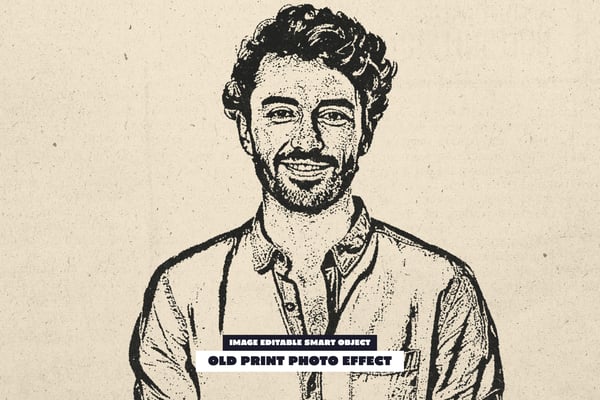 Old Print Photo Effect