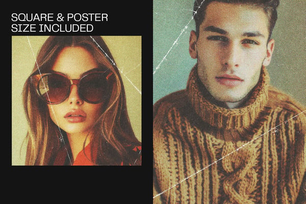 Vintage Magazine Square And Poster Photo Effect
