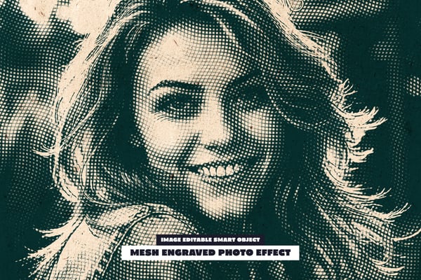 Mesh Engraved Photo Effect