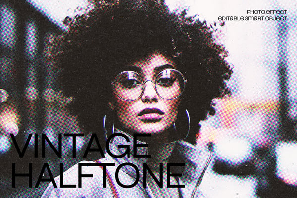 Vintage Halftone Photo Effect