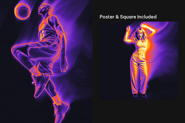 Smudge Blur Square And Poster Photo Effect
