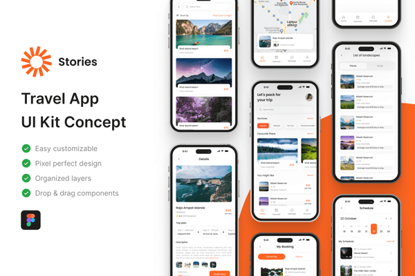 Stories - Travel Mobile App UI Kit