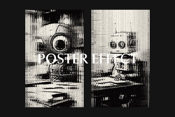 Vertical Scanner Square And Poster Photo Effect