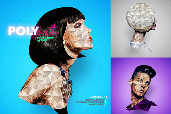 Low Poly Photoshop Action