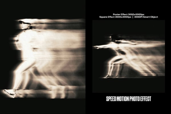Speed Motion Square And Poster Photo Effect