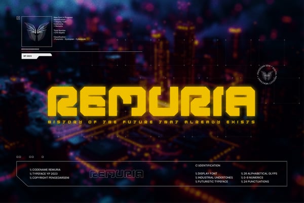 Remuria Futuristic Font
