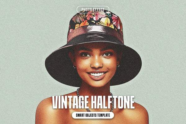 Vintage Halftone Photo Effect