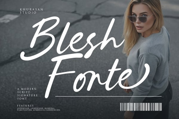 Blesh Forte - A Modern Script Signature Font
