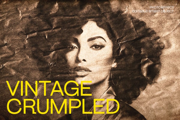 Vintage Crumpled Photo Effect