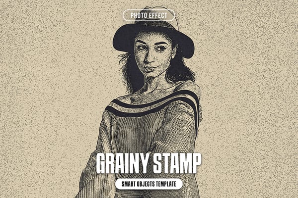 Grainy Stamp Photo Effect
