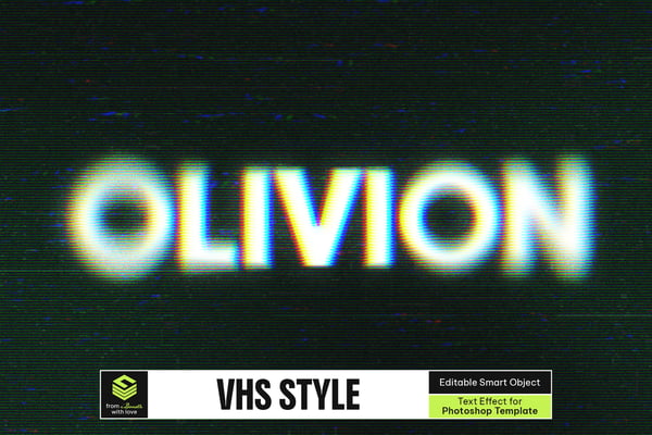 VHS Style Text Effect