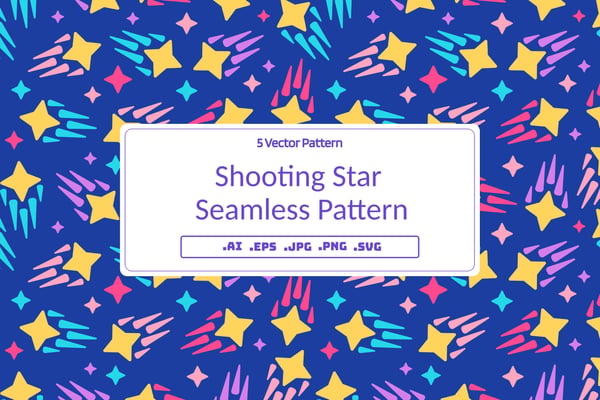 Shooting Star Seamless Pattern