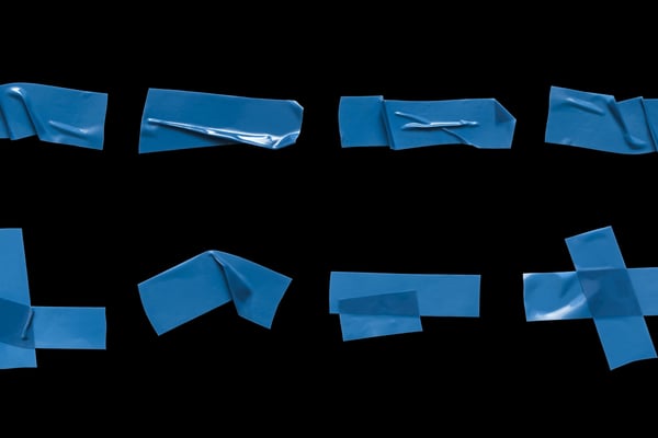 Rubber Blue Tape Pack 2