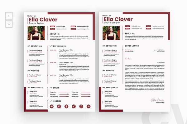 Abstract Shape Resume CV