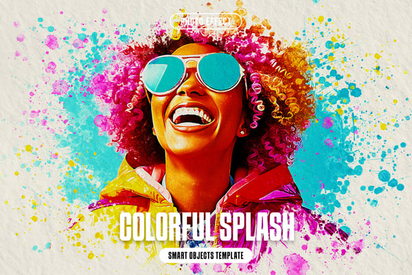 Colorful Splash Photo Effect