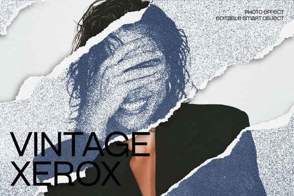 Vintage Xerox Photo Effect