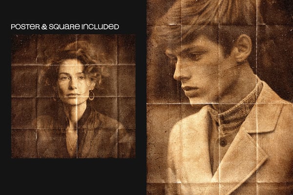 Vintage Paper Square And Poster Photo Effect