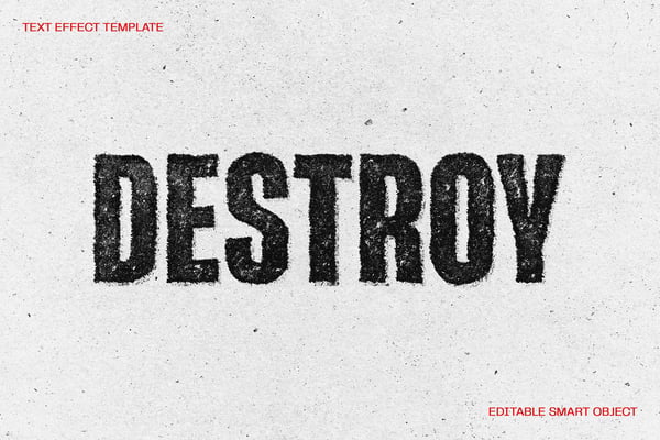 Grunge Stamp Print Text Effect
