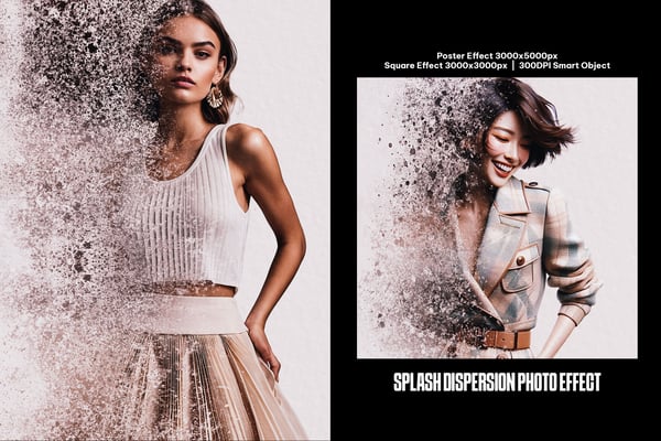 Splash Dispersion Square And Poster Photo Effect