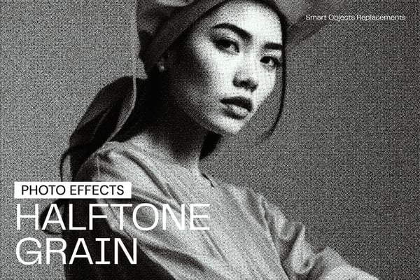Halftone Grain Photo Effect