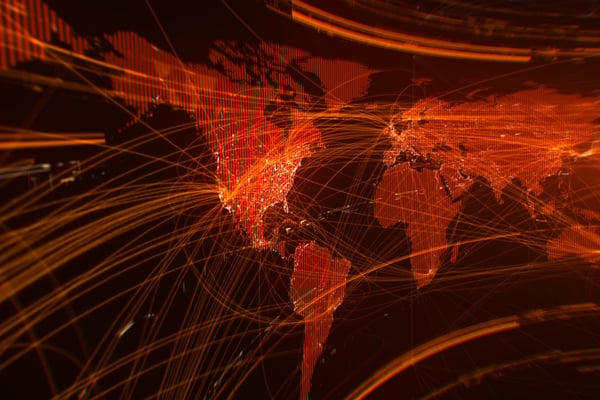 Free World Map Red | Video In Loop