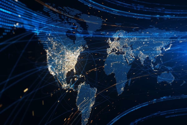 Map Blue | Video In Loop