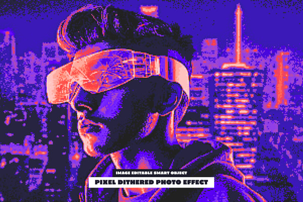 Pixel Dithered Photo Effect