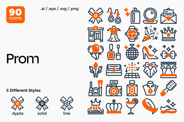 Prom Icon Set