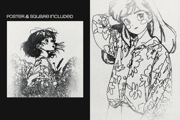 Pencil Sketches Square And Poster Photo Effect