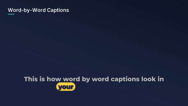 Word-by-Word Captions | DaVinci Resolve