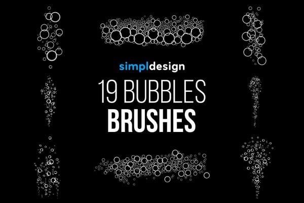 19 Bubbles Photoshop Brushes