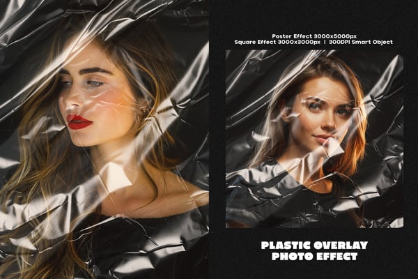 Plastic Overlay Square And Poster Photo Effect