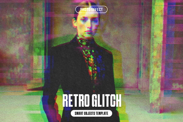 Retro Glitch Photo Effect