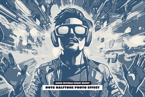 Dots Halftone Photo Effect
