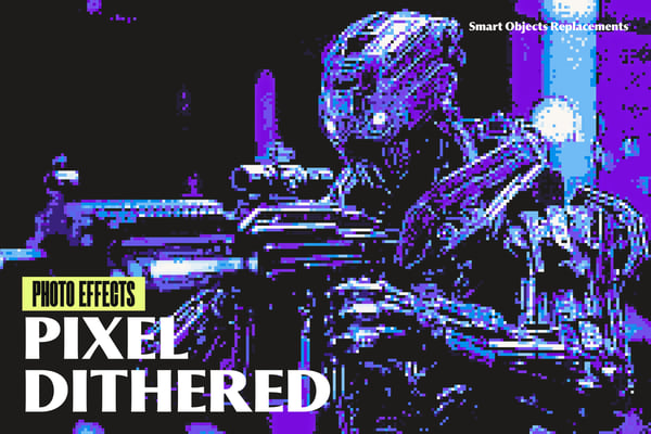 Pixel Dithered Photo Effect