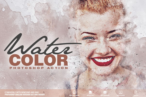 Watercolor Photoshop Action