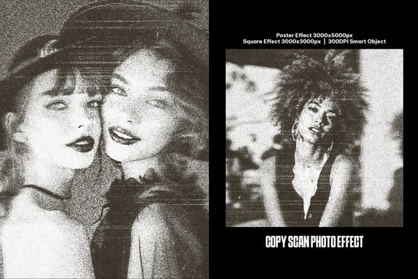 Copy Scan Square And Poster Photo Effect